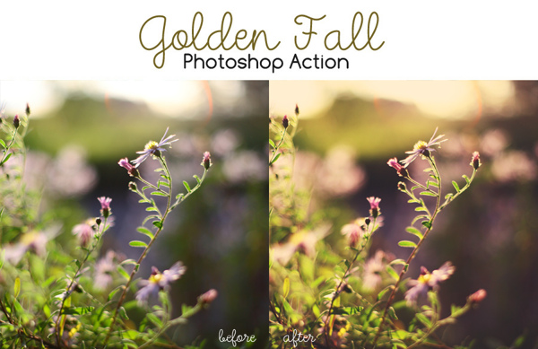 数码照片转秋季唯美淡黄效果调色动作