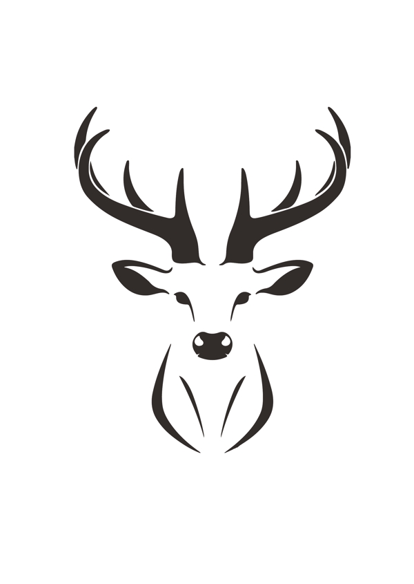 鹿剪影鹿logo图片