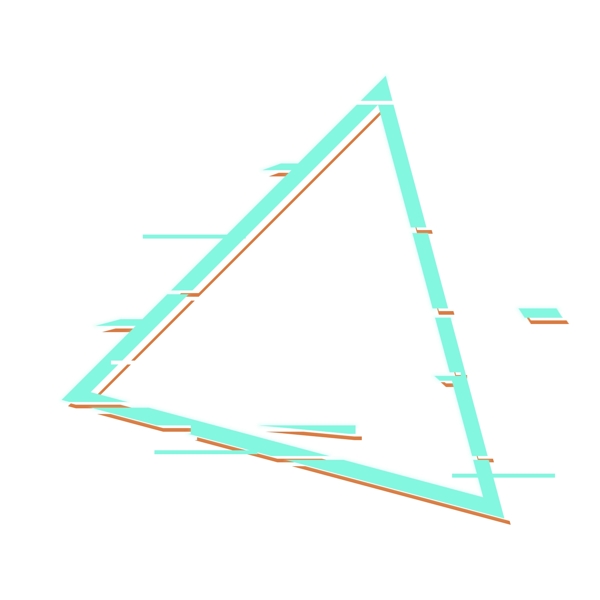 几何三角形发光边框故障风边框