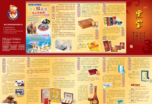 黑寶熊六折頁(yè)圖片