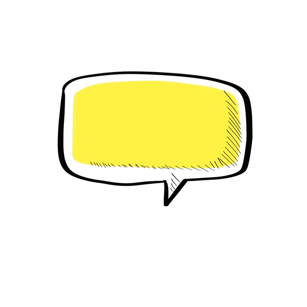 简单对话框手绘可爱黄色