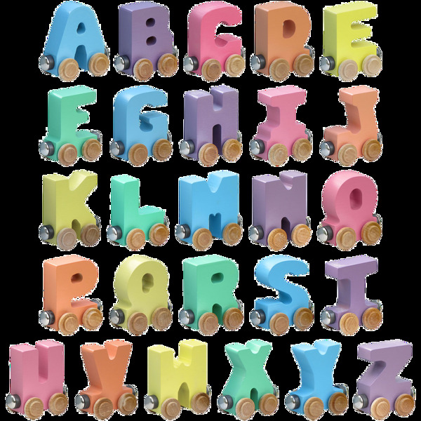 26个字母小车元素图案