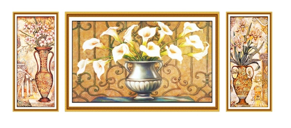 富貴馬蹄蓮三聯(lián)