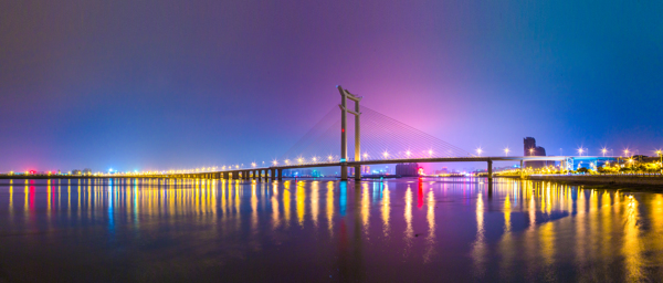 晋江大桥夜景图片