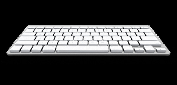3d白色键盘免抠png透明图层素材