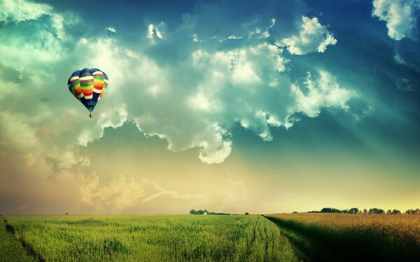 藍天熱氣球