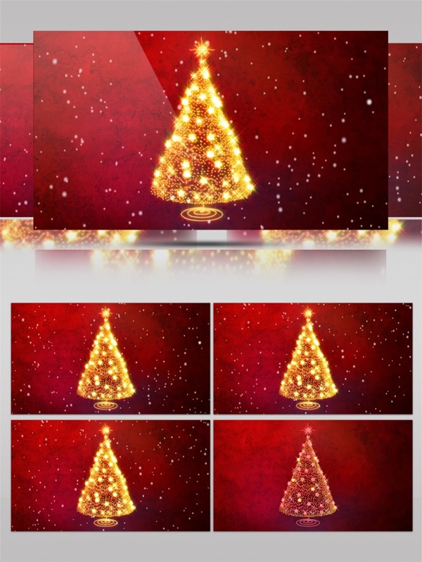 浮光圣诞树圣诞节视频素材