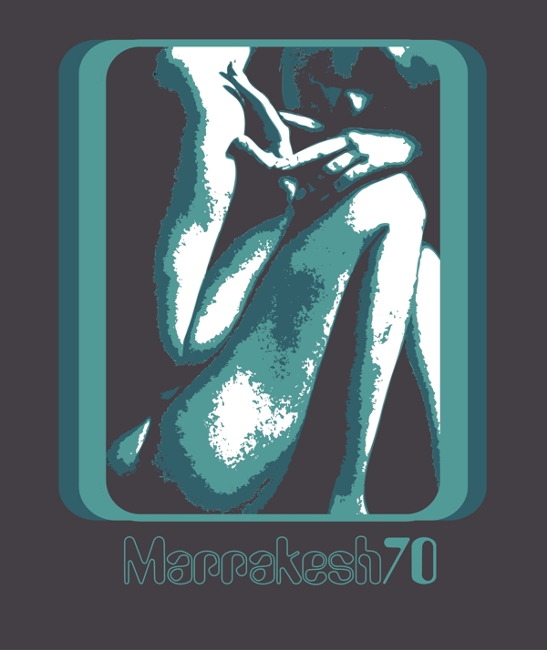 印花矢量圖人物女人文字英文免費(fèi)素材
