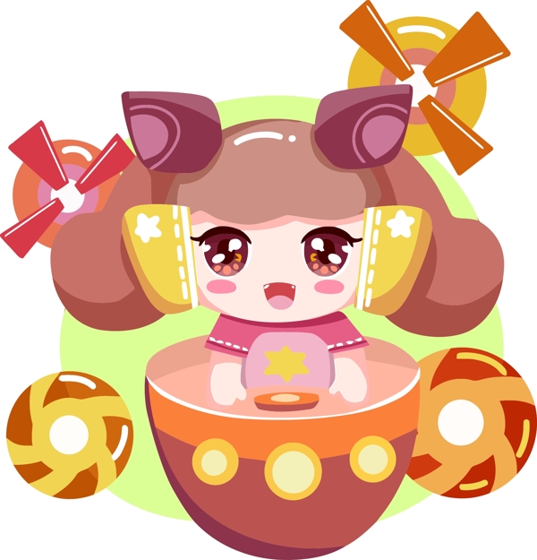 可愛卡通糖果星人