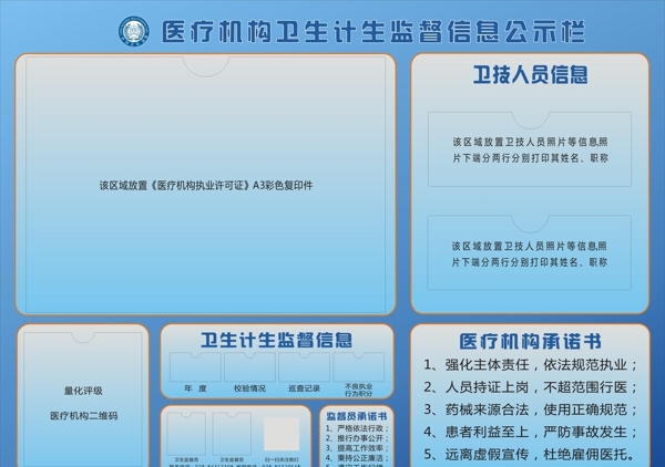 醫(yī)療機(jī)構(gòu)監(jiān)督信息公示欄