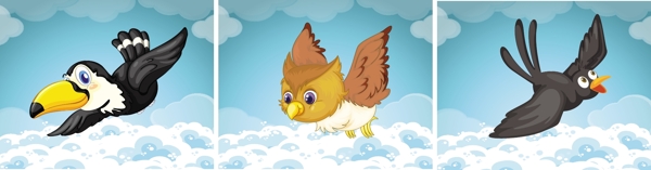 卡通鳥