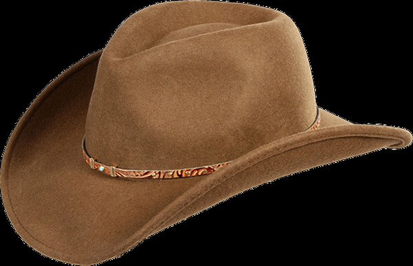 漂亮棕色牛仔帽免抠png透明素材