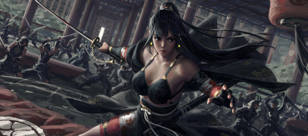 彩色動(dòng)漫人物插畫背景
