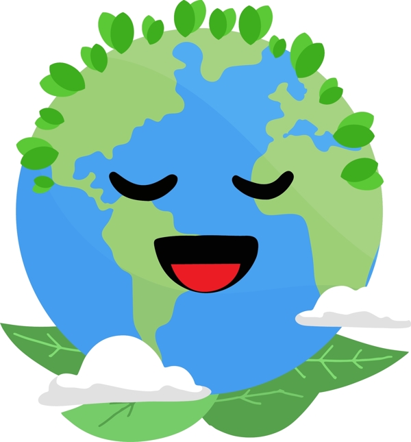 简约风格绿色世界地球日元素