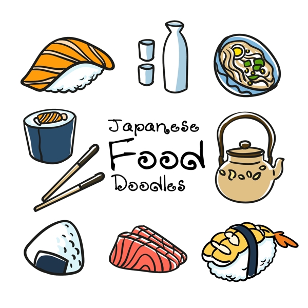 日本食品涂鸦