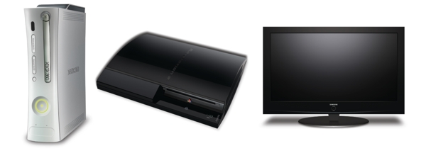 液晶电视游戏机和xbox360图片