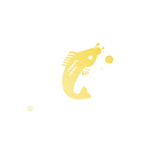 金色鱼图案