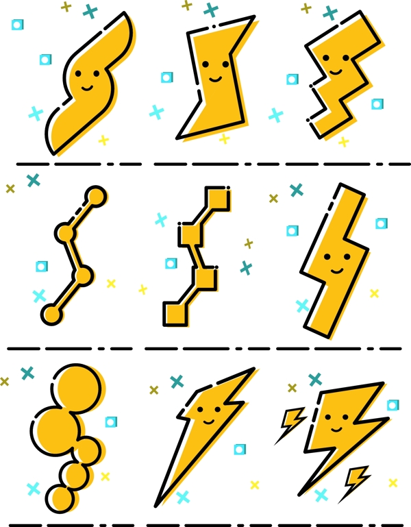 MBE風(fēng)格卡通簡(jiǎn)約閃電