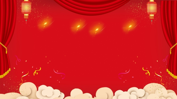 慶典祥云廣告背景