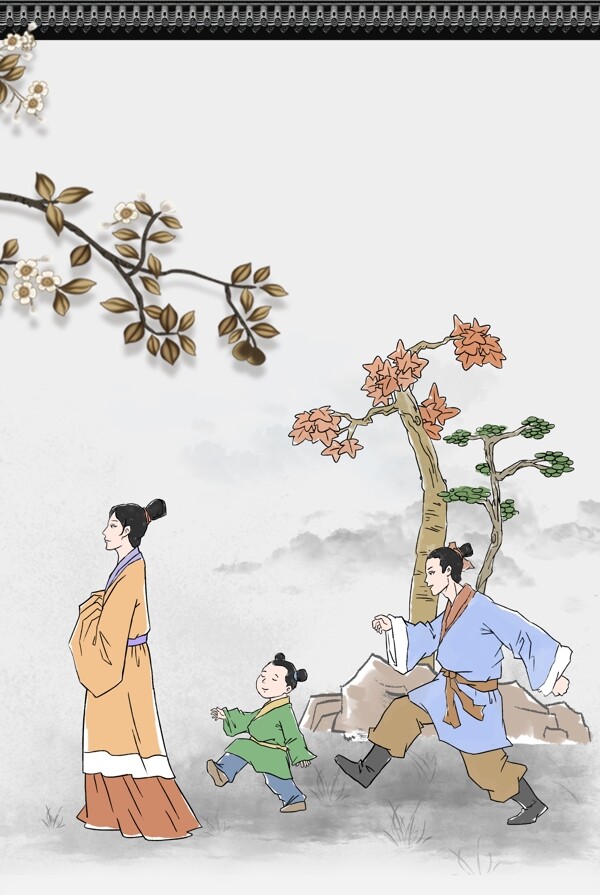 復(fù)古風(fēng)灰色海報(bào)banner背景