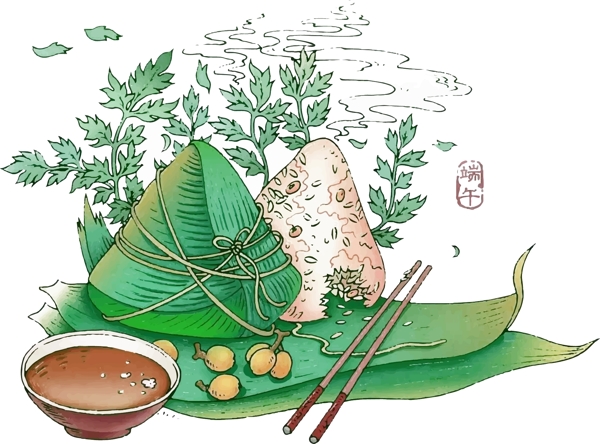 端午節(jié)粽子原創(chuàng)免摳元素下載