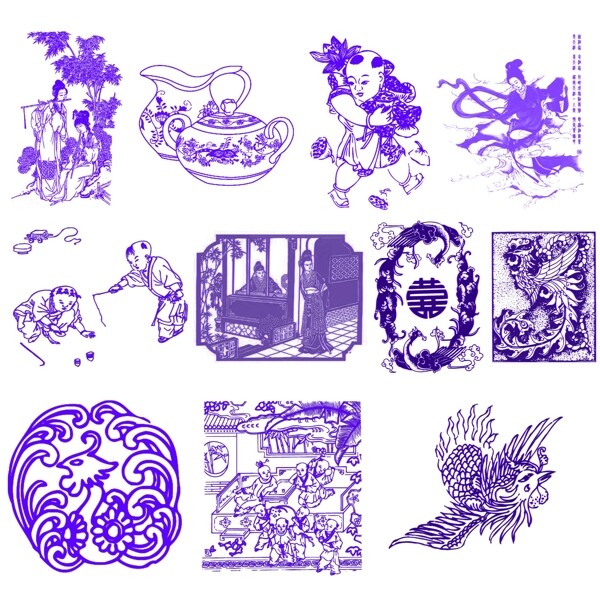青花瓷圖案