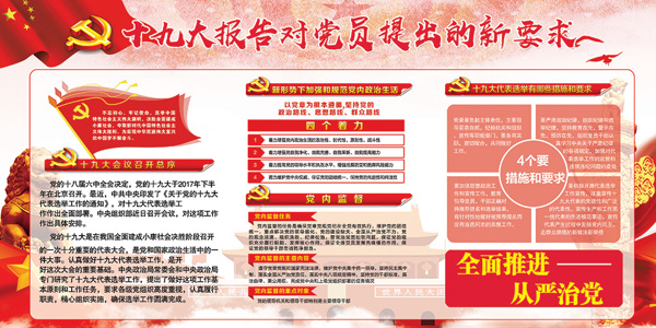 紅色報(bào)告黨建海報(bào)