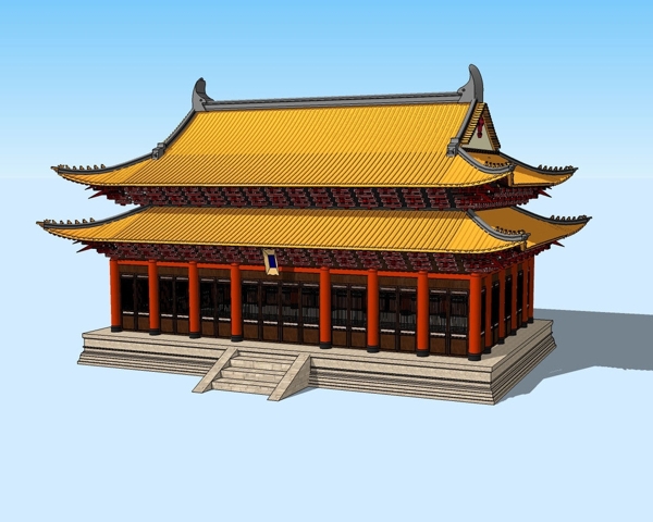 寺庙精细3D模型