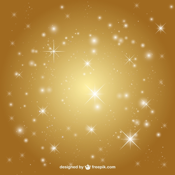 金色背景與星星