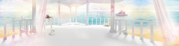 唯美歐式風(fēng)景建筑海報