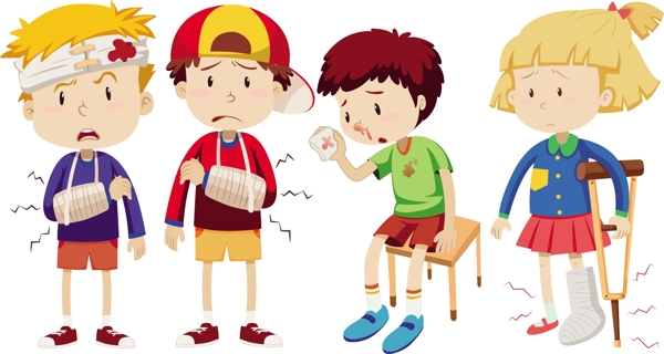 孩子受傷的收集