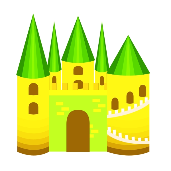 美丽的建筑城堡插画