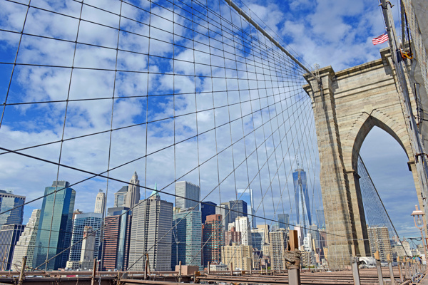 纽约克鲁克林大桥风景
