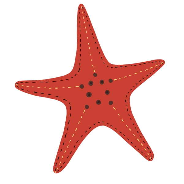 紅色五角星海星
