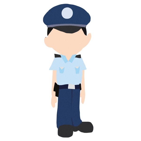 工作的警察装饰插画