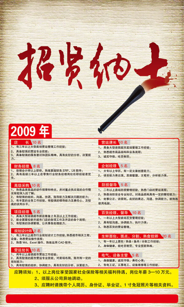 招聘海報(bào)PSD素材PSD格式招聘