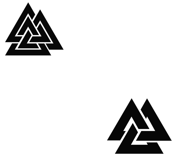 4個(gè)簡(jiǎn)單的valknut設(shè)計(jì)符號(hào)矢量