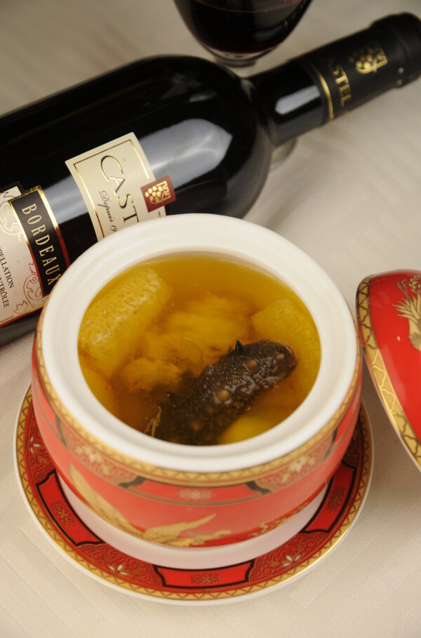 紅酒與湯圖片