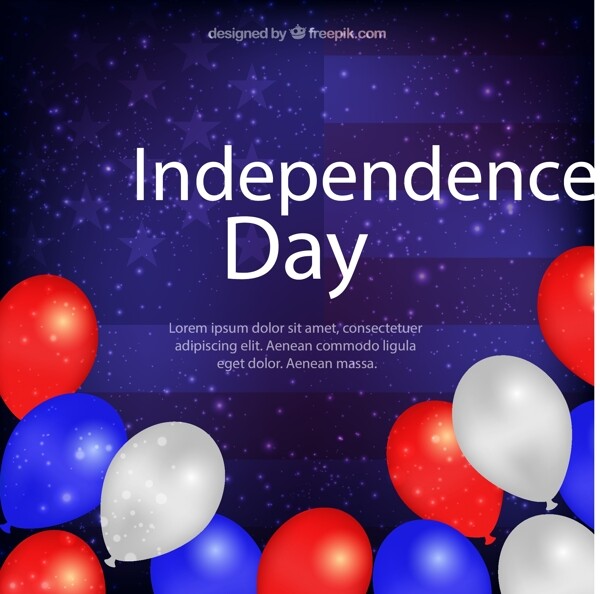 独立日背景气球图片