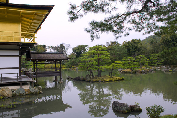 日本京都金阁寺风景