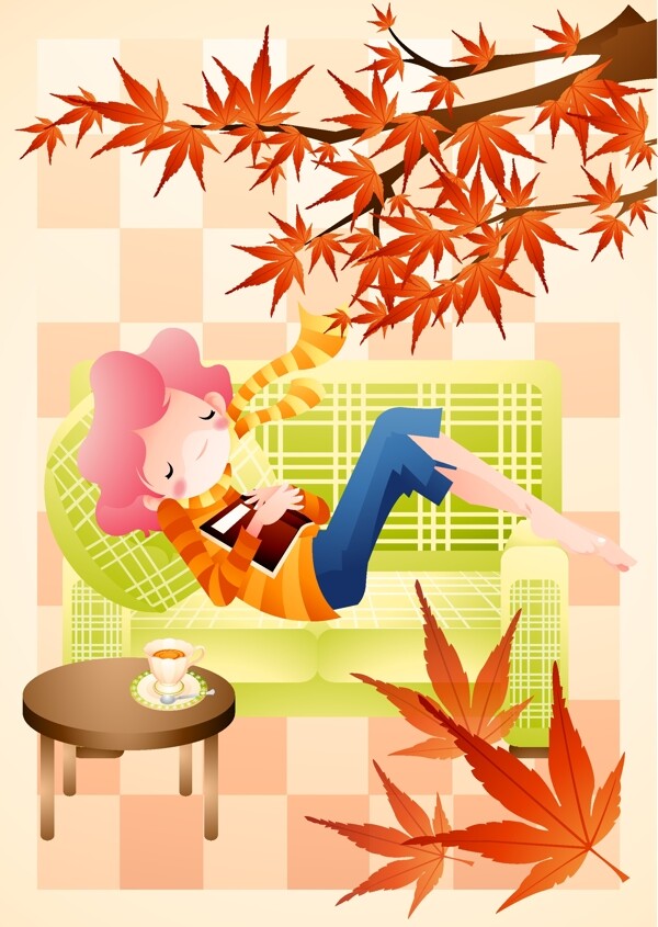 沙發(fā)上的美女