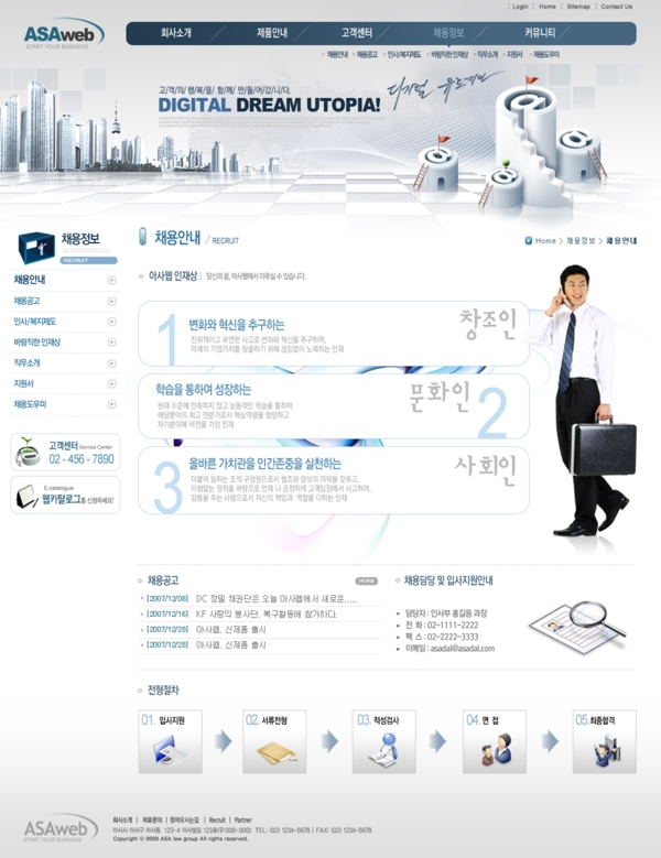 韩国网站模版
