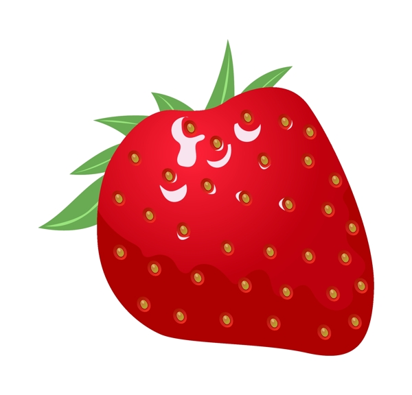手绘红色草莓插画