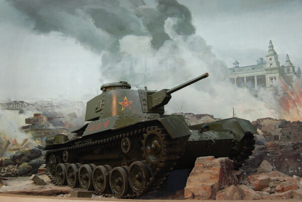 解放战争的功勋坦克图片