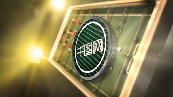 ae模板桌面足球logo标志片头展示