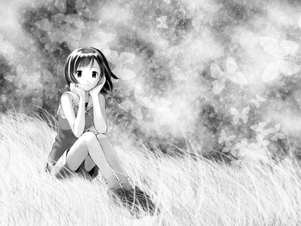 草叢里的少女