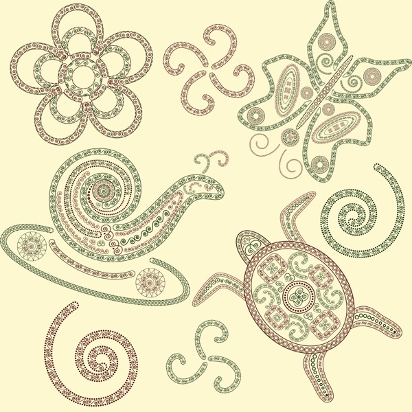 歐美花紋2346矢量EPS