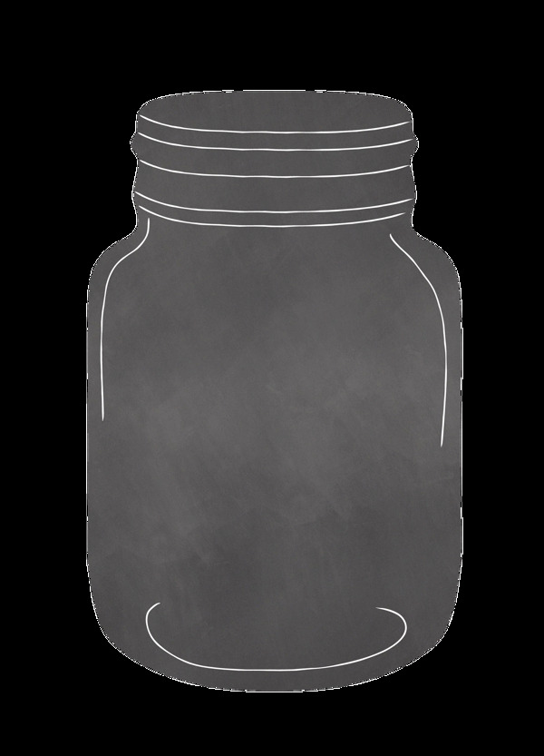 黑影酒瓶卡通透明素材
