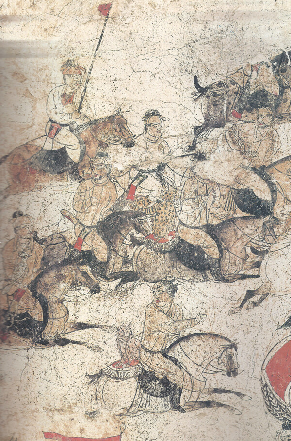 唐代壁画狩猎出行图