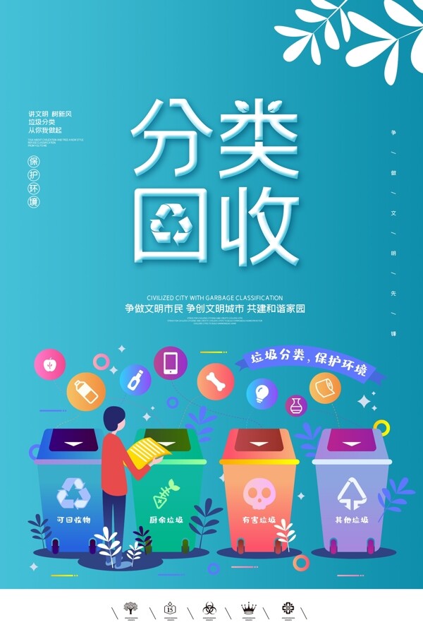 垃圾分類垃圾分類展板